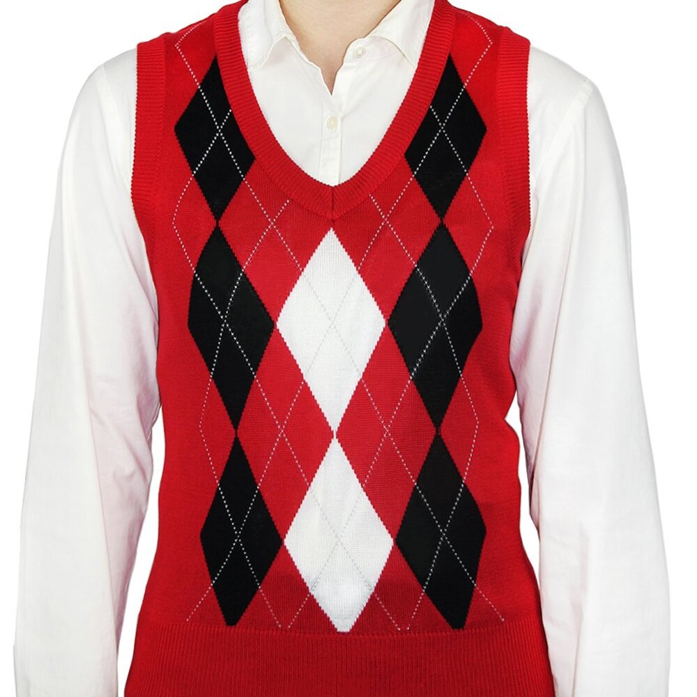 Womens Argyle Sweater Vest